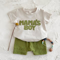 Summer Casual Green Applique Set for Baby Boys