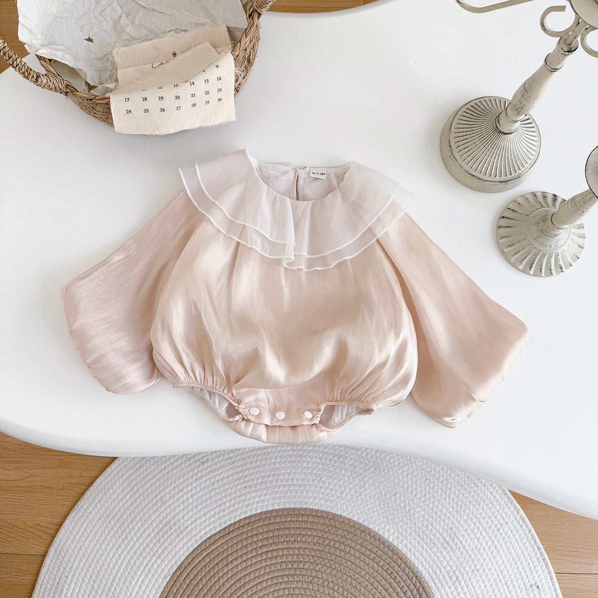 Summer Princess Style Pink Romper for Baby Girls