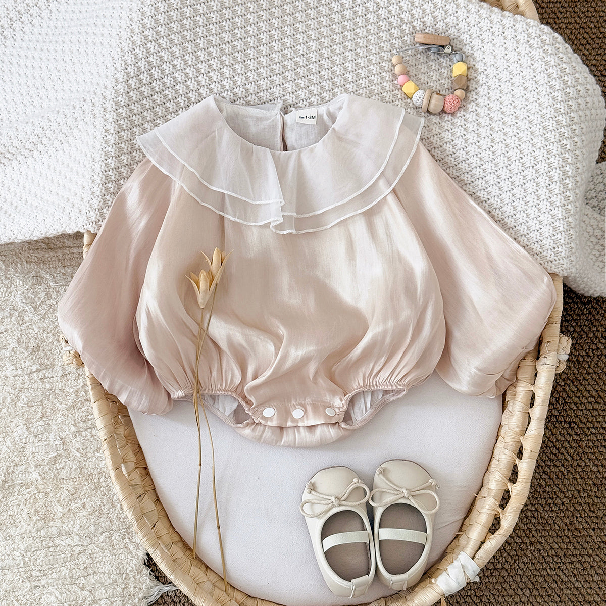 Summer Princess Style Pink Romper for Baby Girls