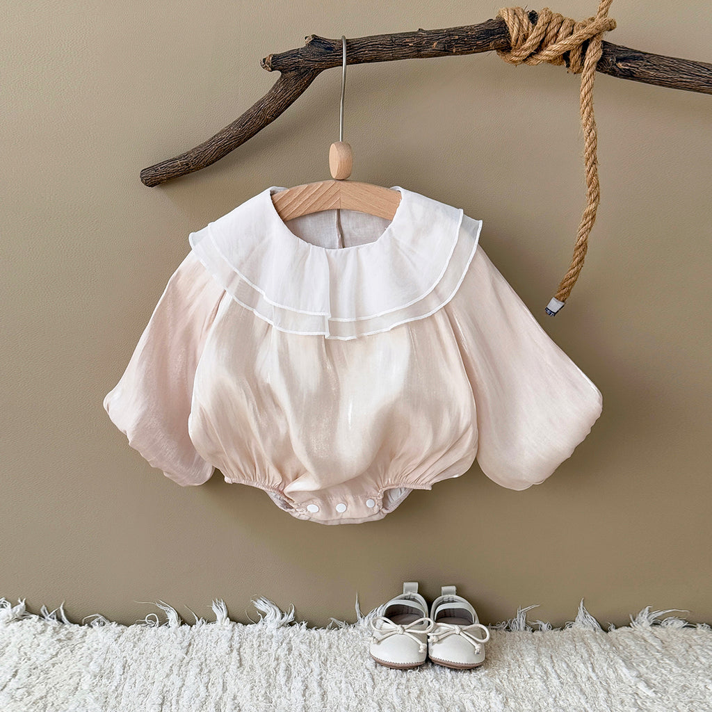 Summer Princess Style Pink Romper for Baby Girls