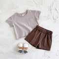 Toddler Short Sleeve Tee & Elastic Waist Shorts Set