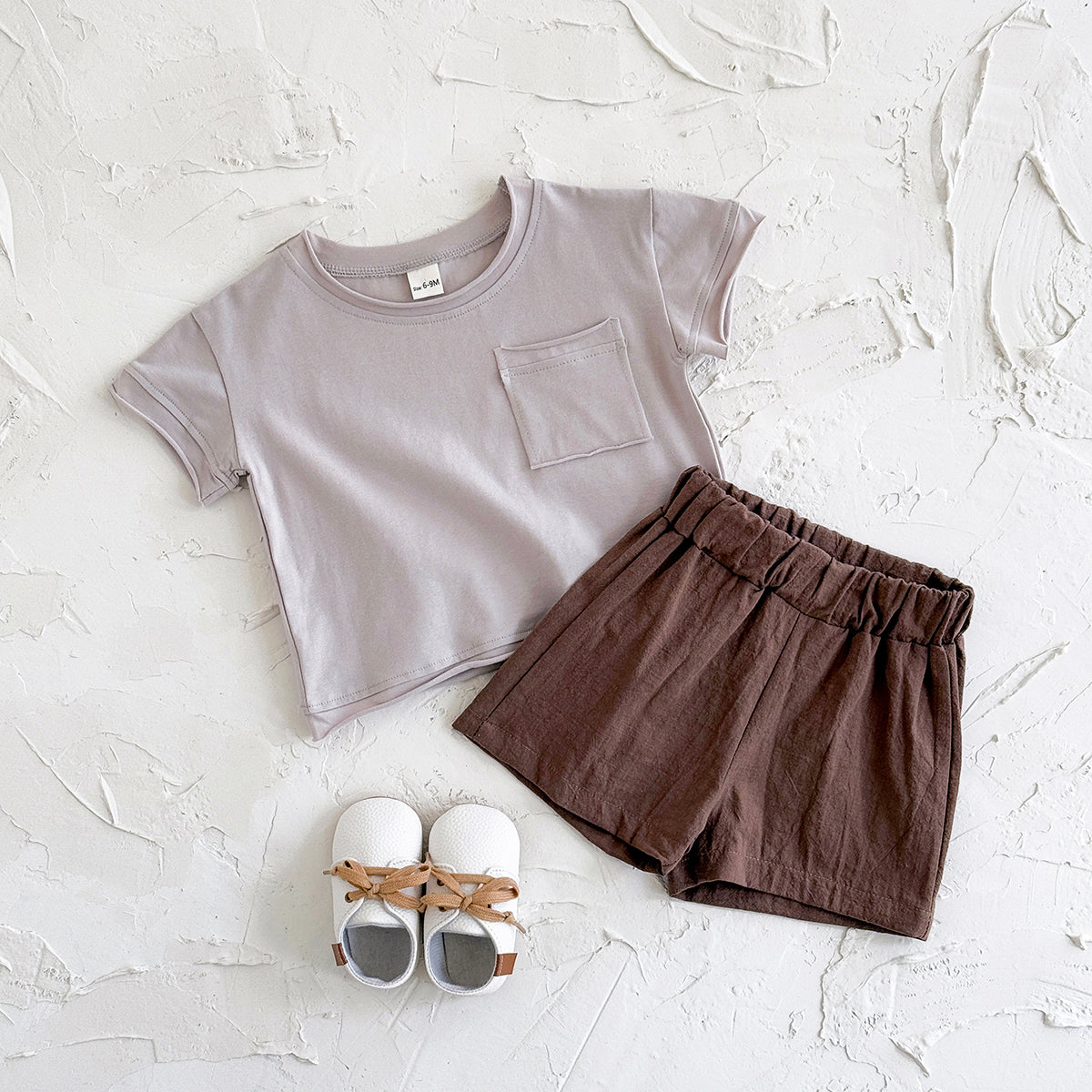 Toddler Short Sleeve Tee & Elastic Waist Shorts Set