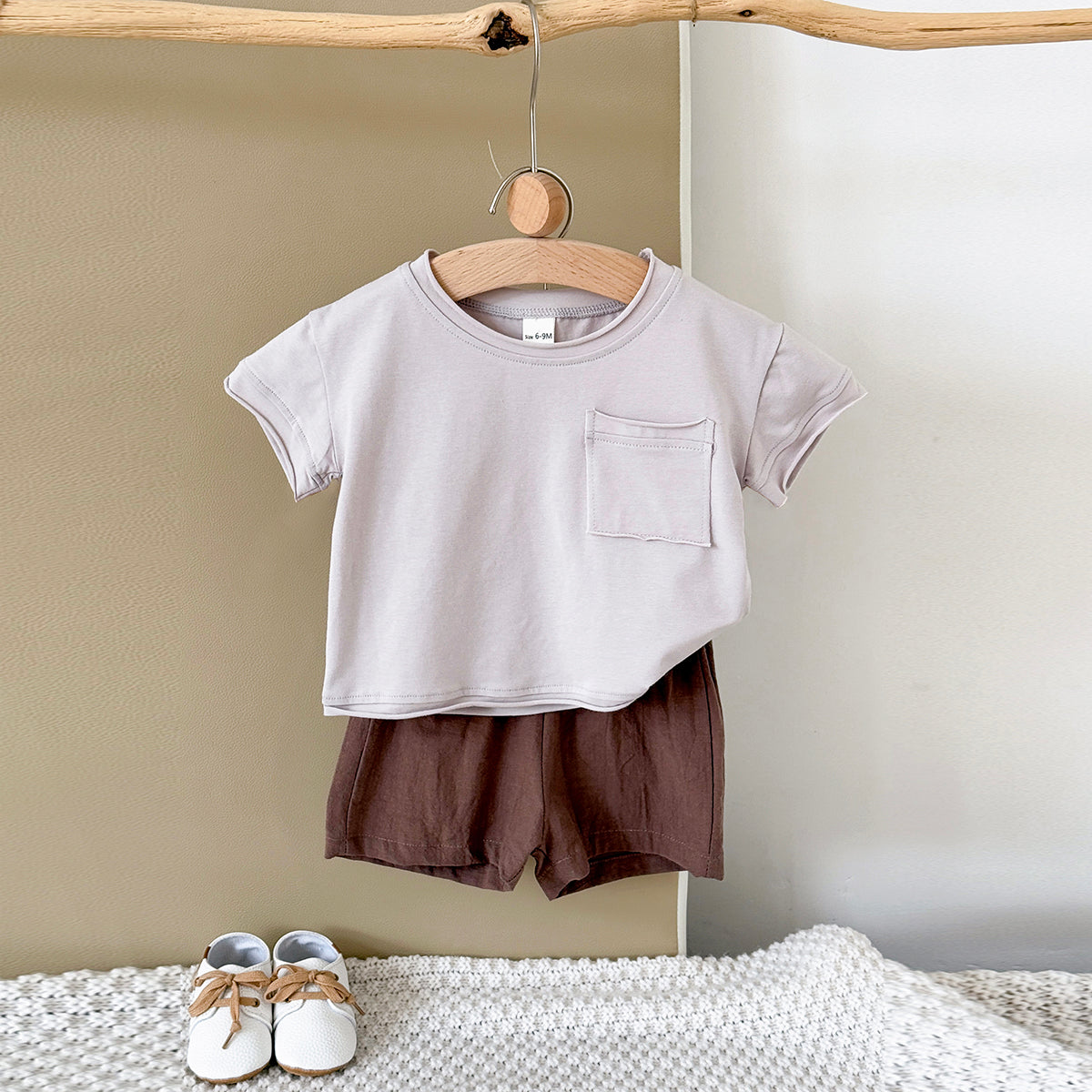 Toddler Short Sleeve Tee & Elastic Waist Shorts Set