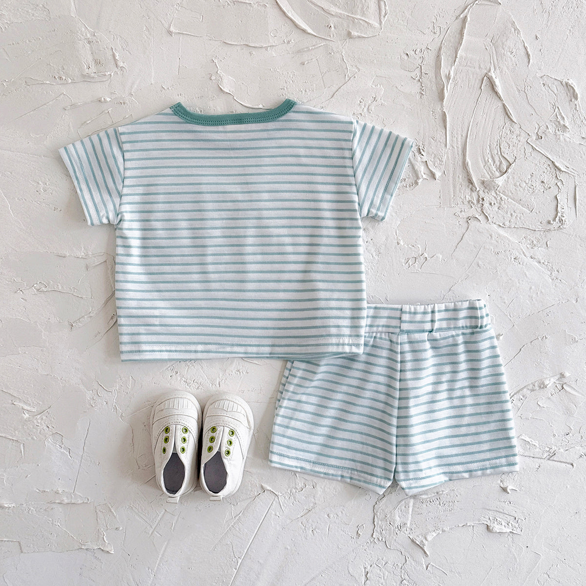 Toddler Striped Short Sleeve Tee & Shorts Set