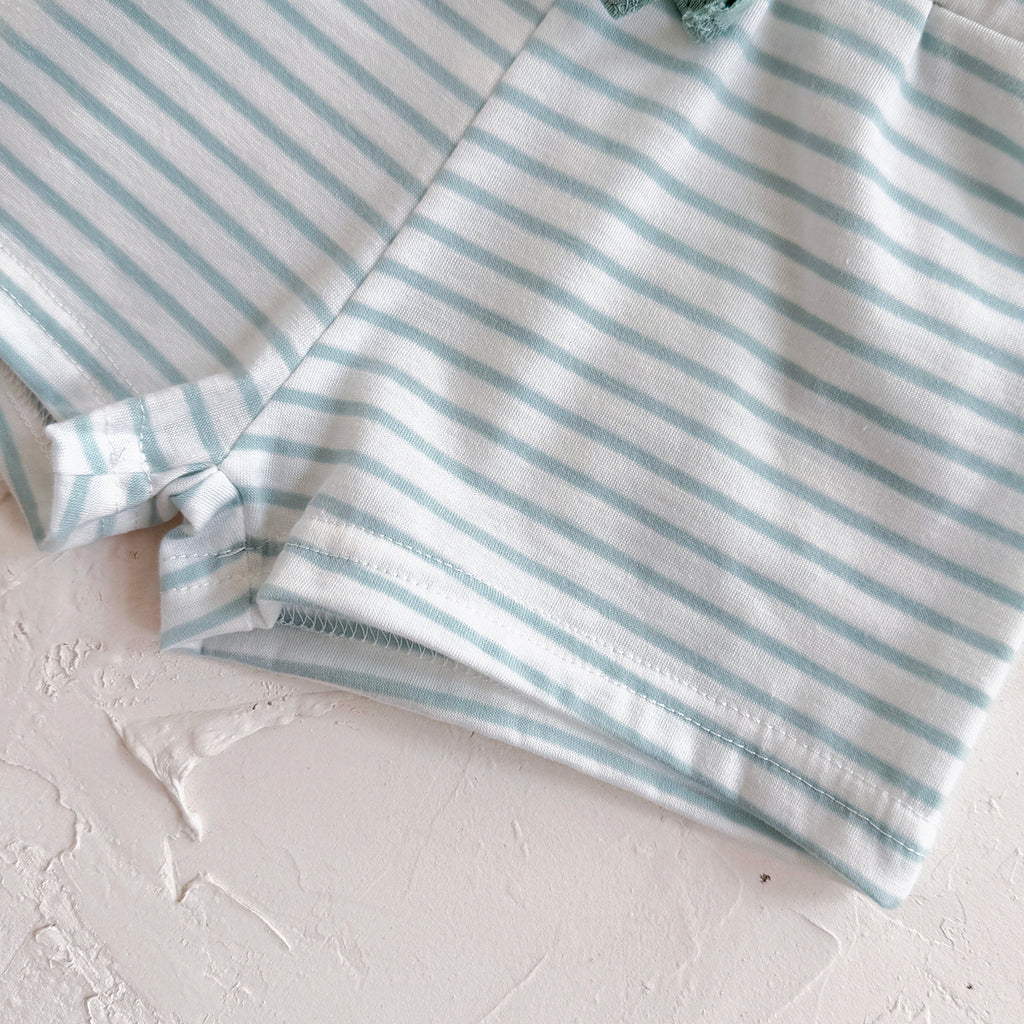 Toddler Striped Short Sleeve Tee & Shorts Set