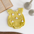 Summer Candy Color Romper with Heart & Duck Print for Baby Girls