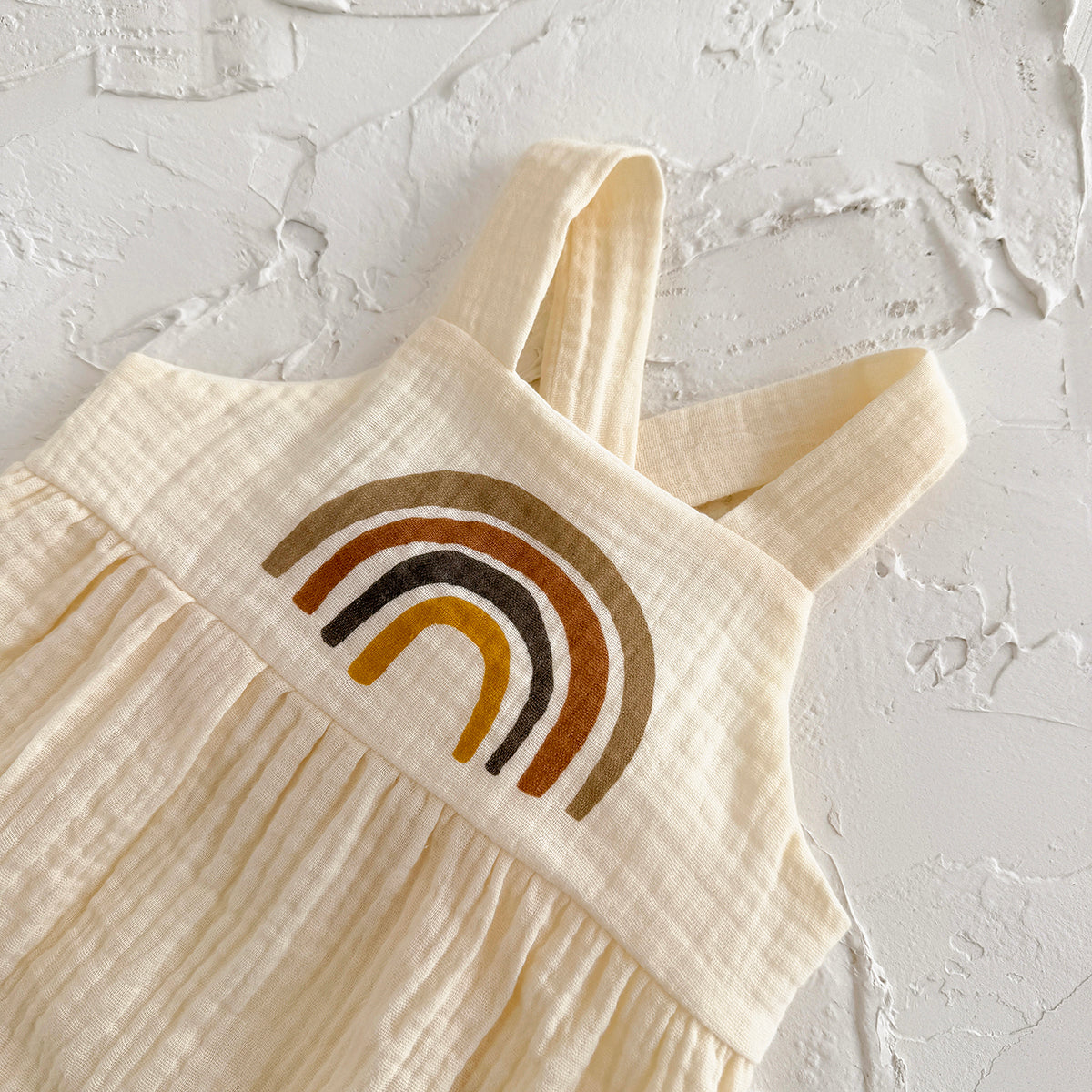 Baby Rainbow Muslin Sleeveless Romper