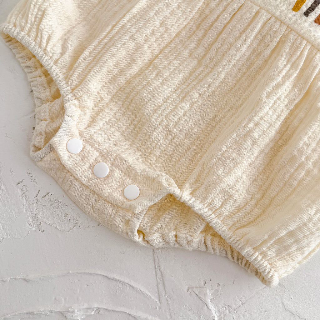Baby Rainbow Muslin Sleeveless Romper