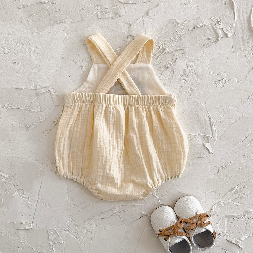 Baby Rainbow Muslin Sleeveless Romper