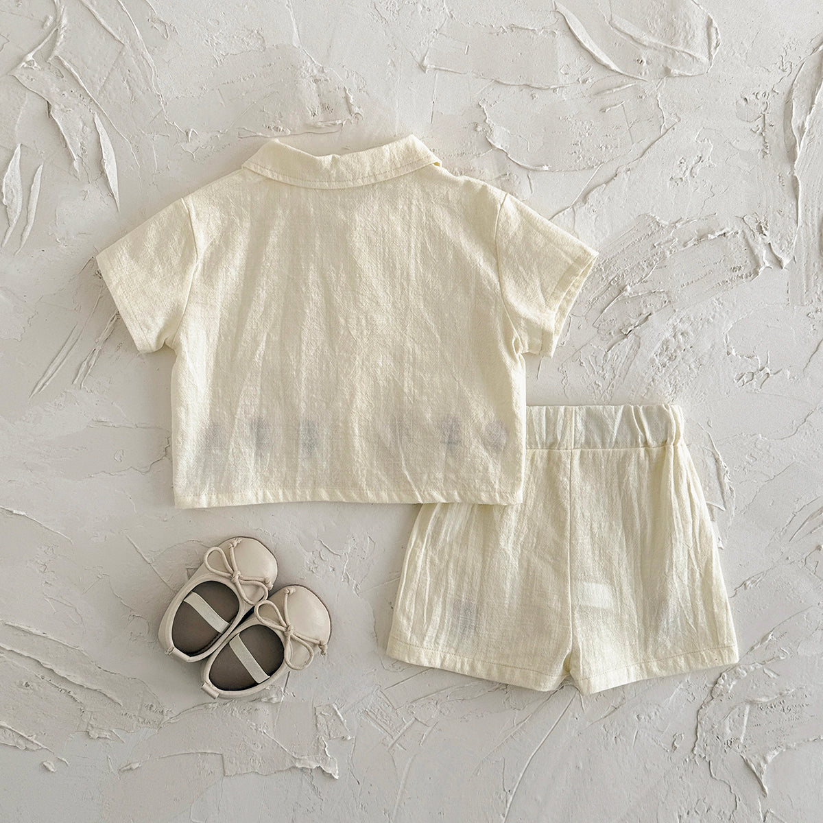Baby Girl Floral Embroidery Shirt Shorts 2Pcs Outfit