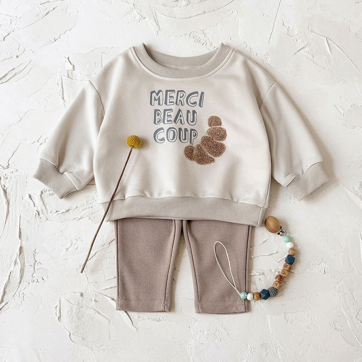 Baby Cookie Embroidered Long Sleeve Top and Pants Set Spring Autumn 6M-3 Years Old