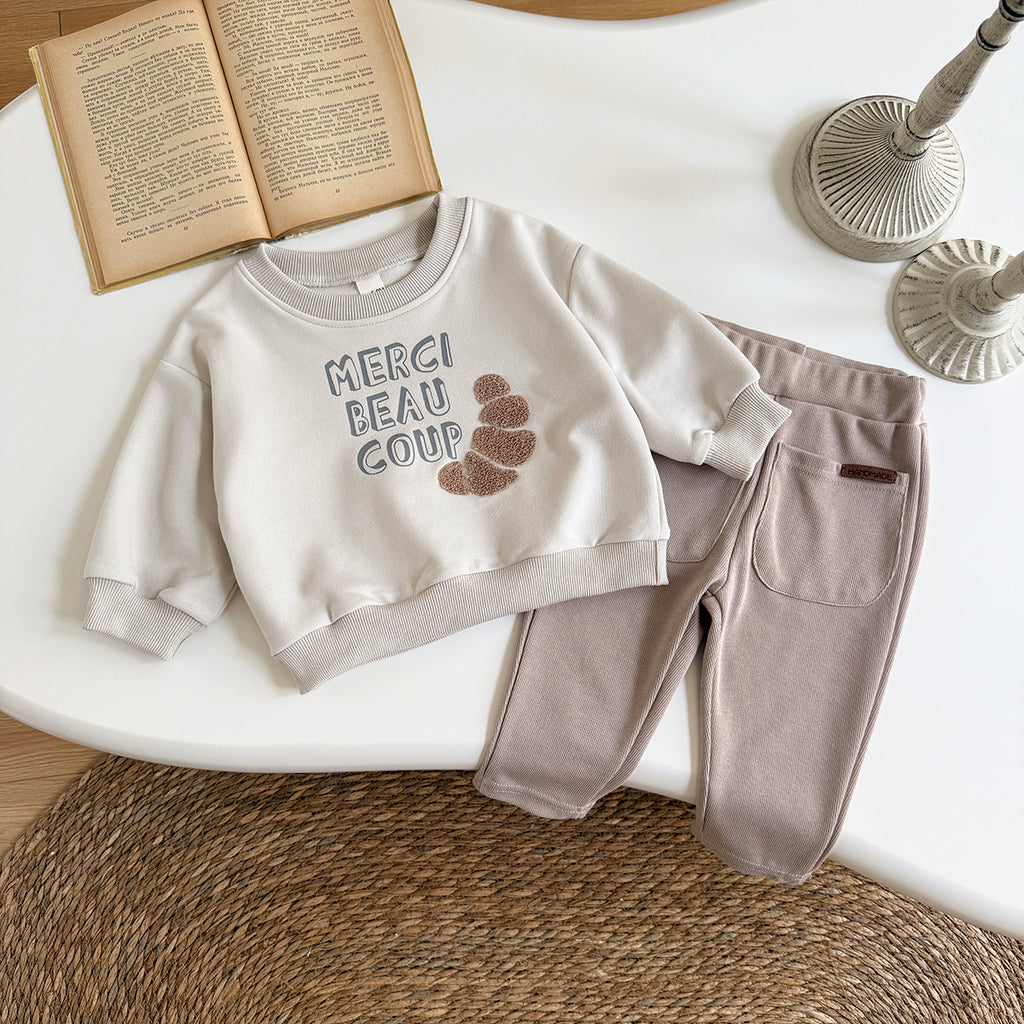Baby Cookie Embroidered Long Sleeve Top and Pants Set Spring Autumn 6M-3 Years Old