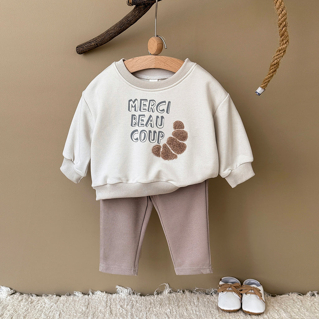 Baby Cookie Embroidered Long Sleeve Top and Pants Set Spring Autumn 6M-3 Years Old