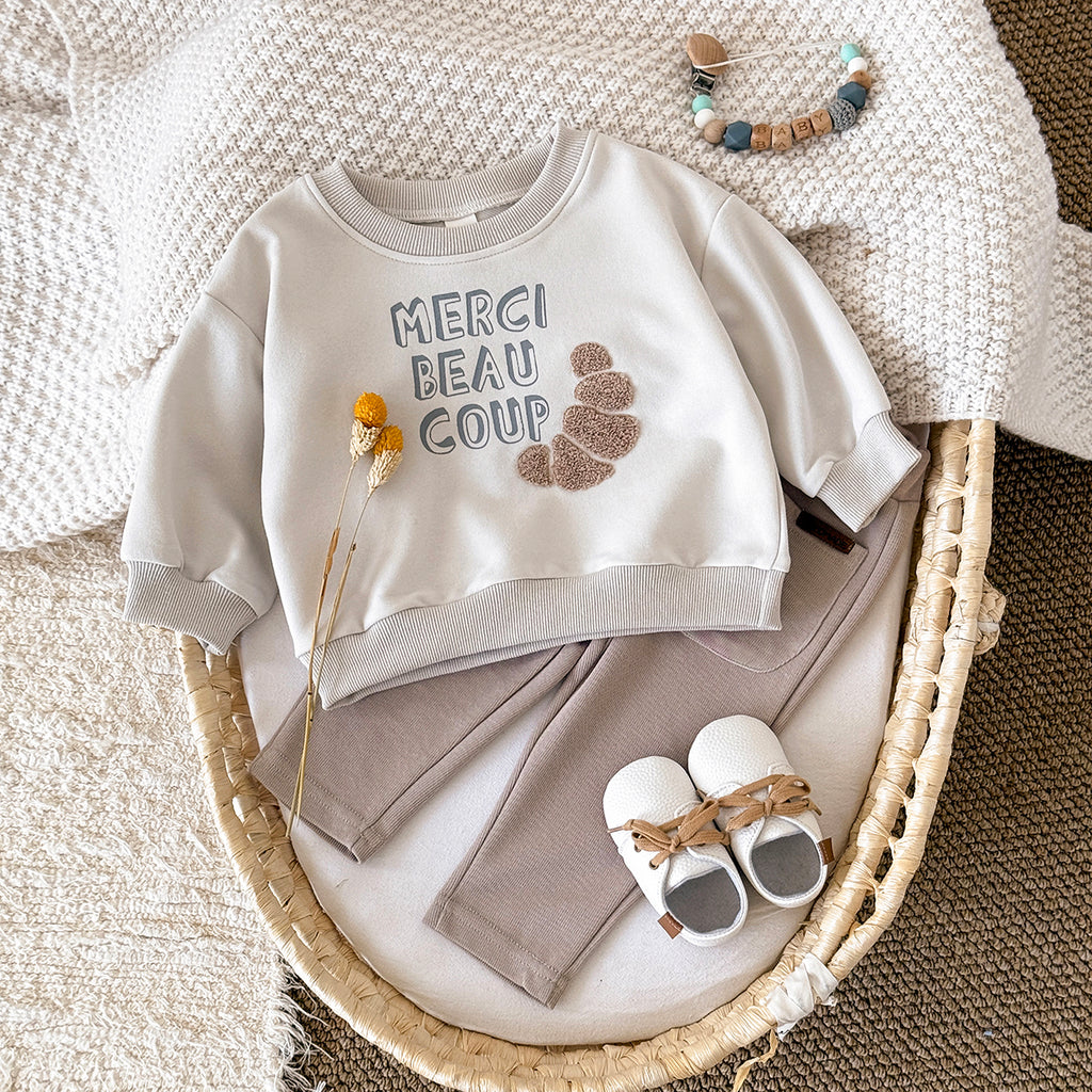 Baby Cookie Embroidered Long Sleeve Top and Pants Set Spring Autumn 6M-3 Years Old