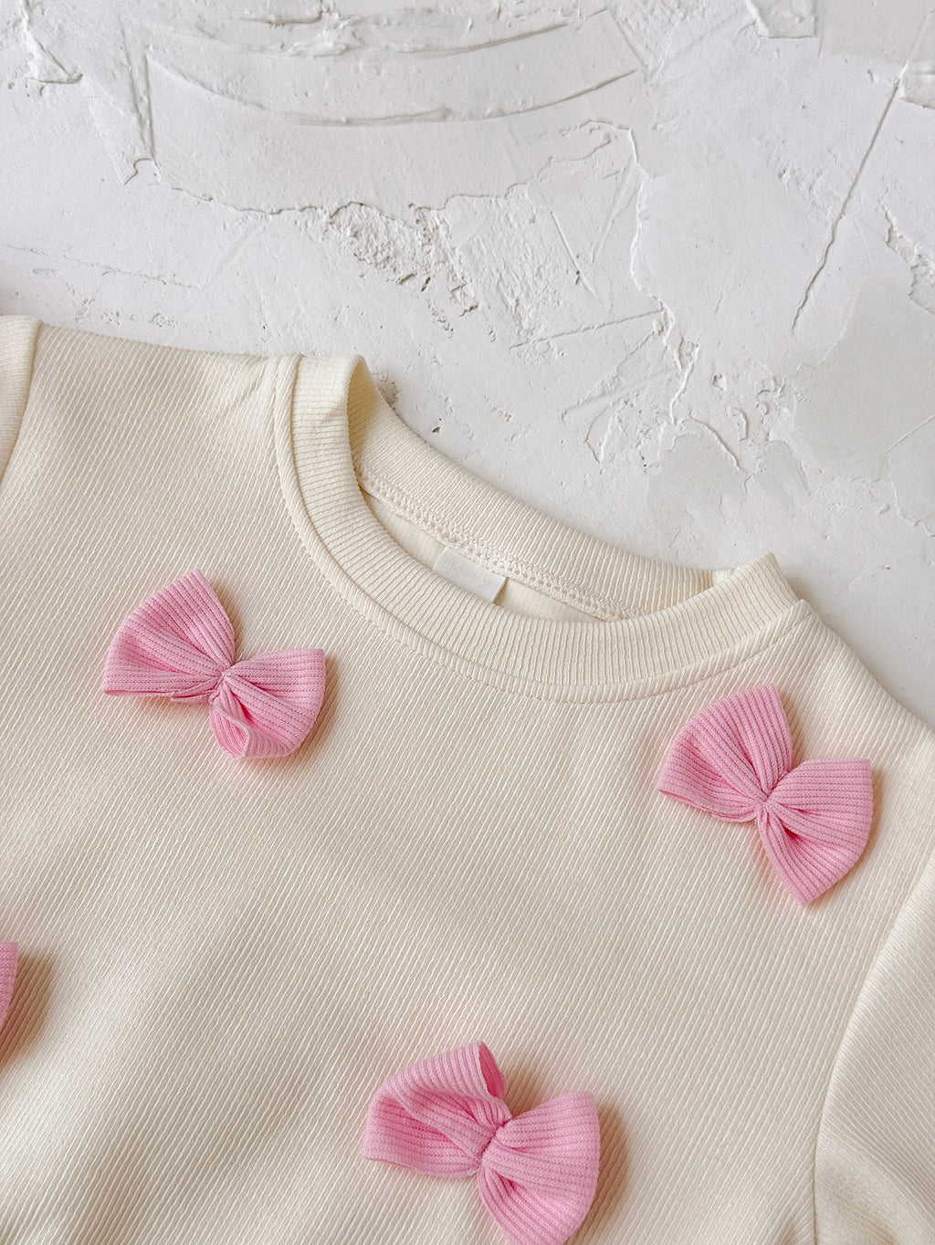 Baby Girl Pink Bow Long Sleeve Top and Flared Pants 2-Piece Set
