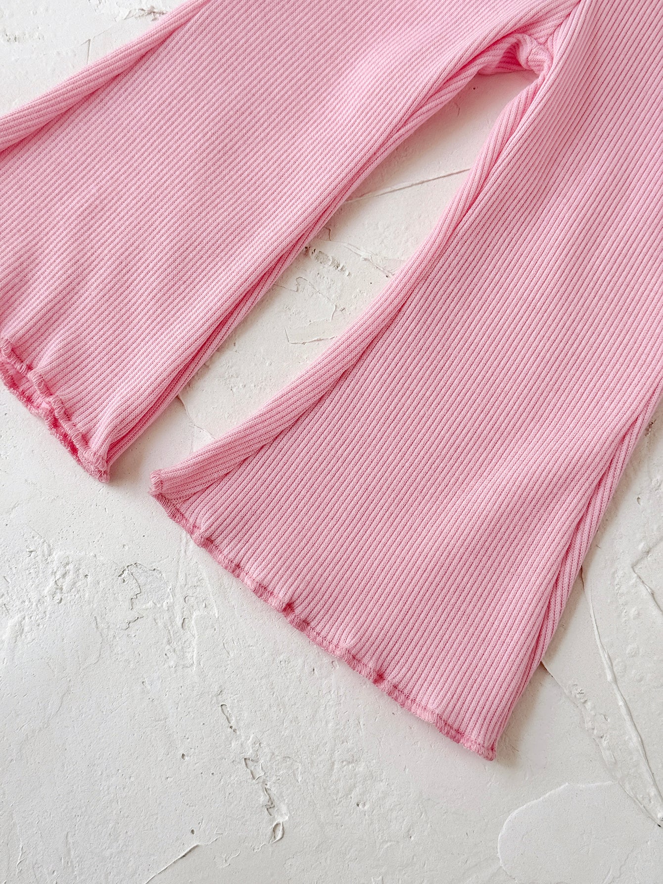 Baby Girl Pink Bow Long Sleeve Top and Flared Pants 2-Piece Set
