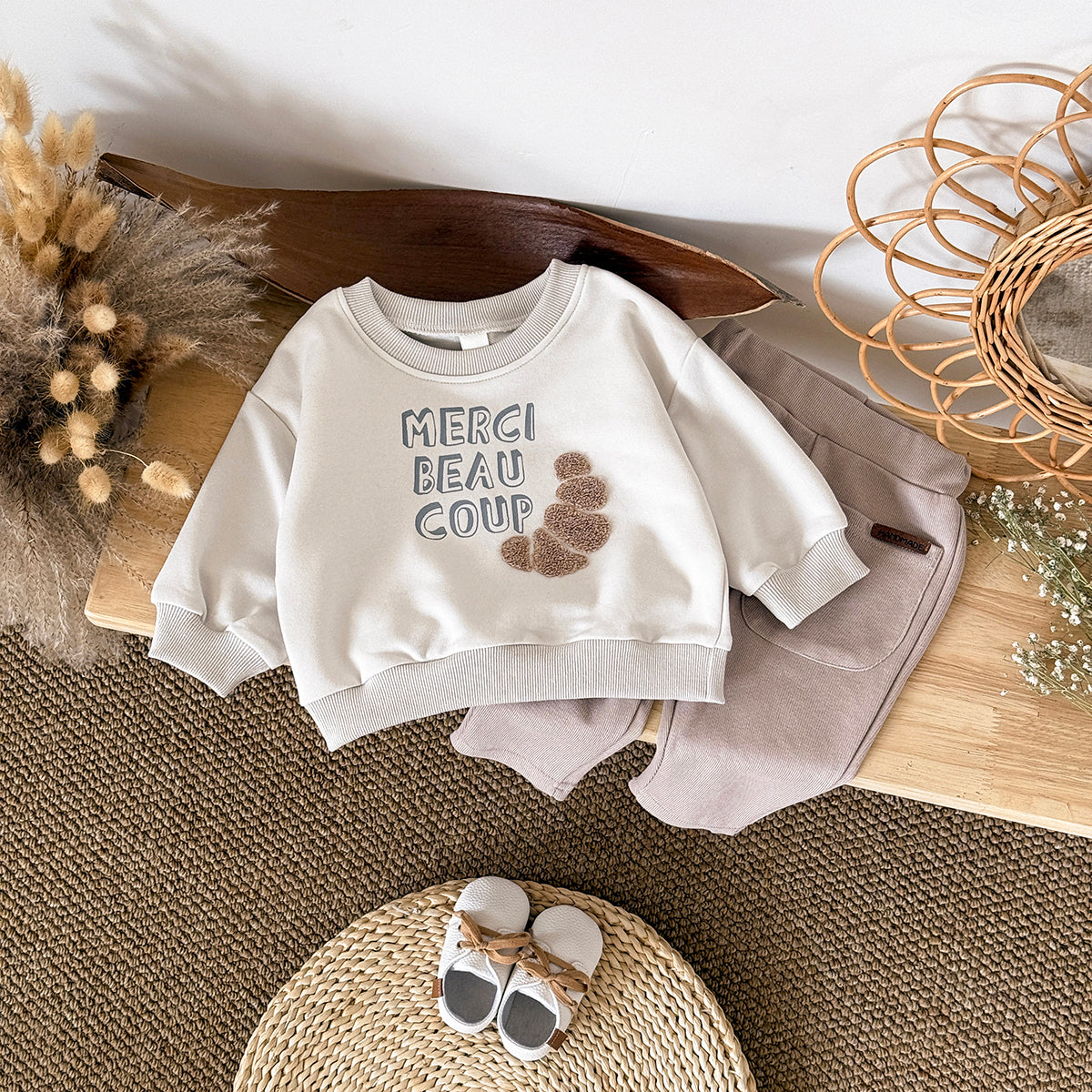 Baby Cookie Embroidered Long Sleeve Top and Pants Set Spring Autumn 6M-3 Years Old