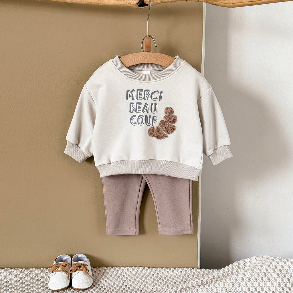 Baby Cookie Embroidered Long Sleeve Top and Pants Set Spring Autumn 6M-3 Years Old