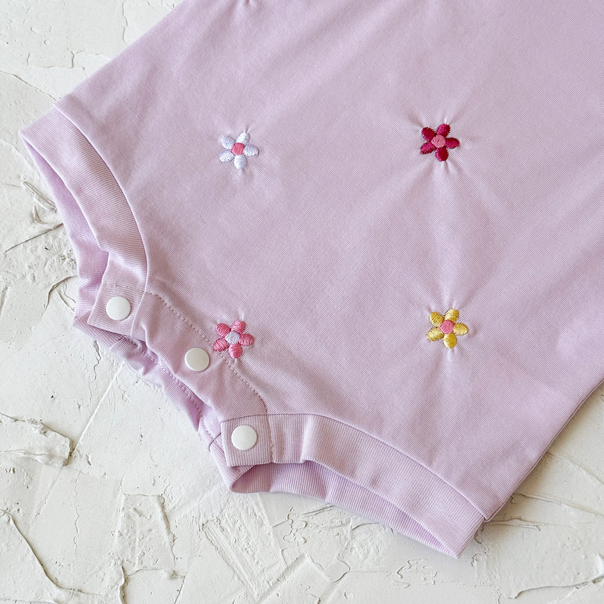 Summer Floral Short Sleeve Romper for Baby Girls