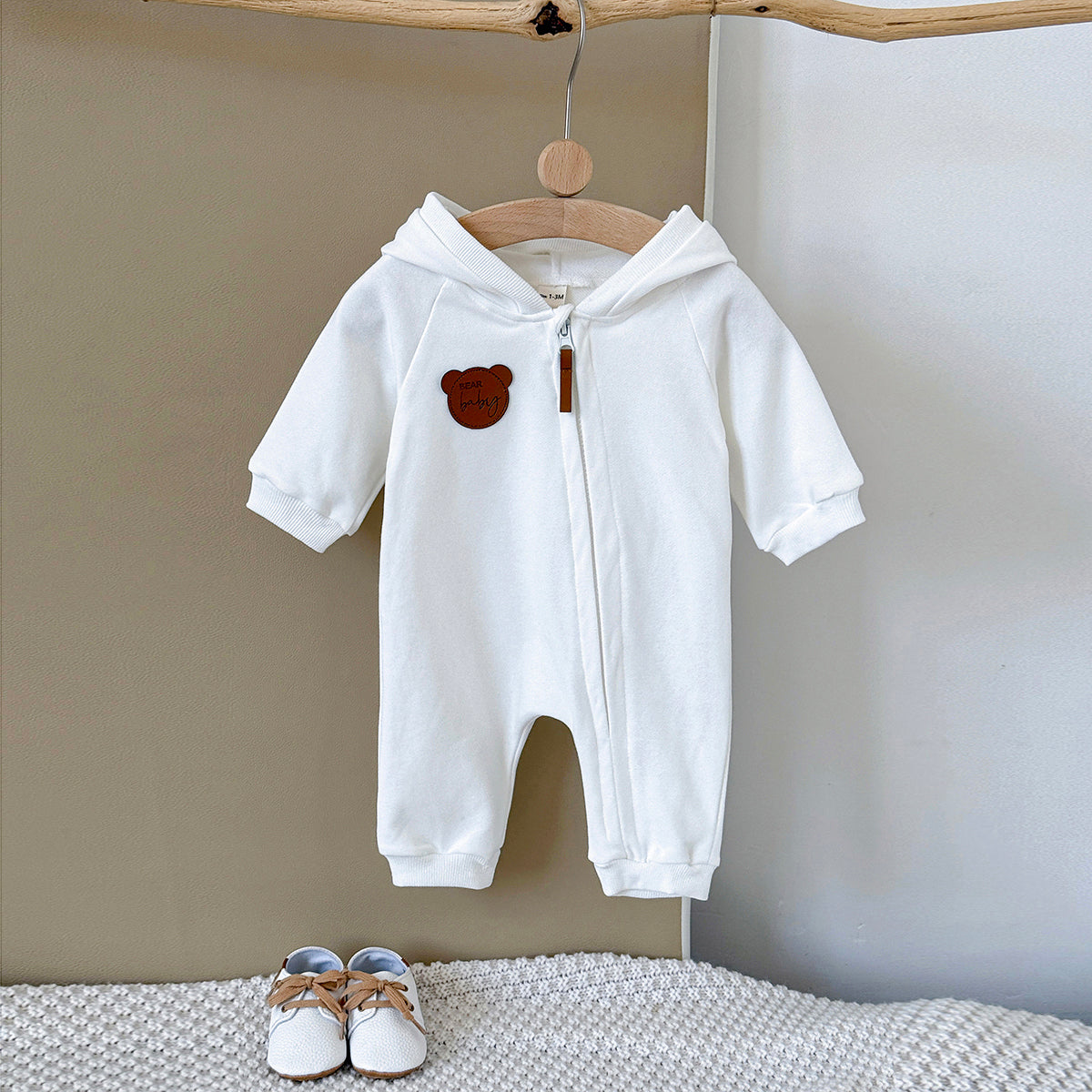 Baby Long Sleeve Cotton Blend Jumpsuit Spring Autumn Casual Romper 1-18 Months Old