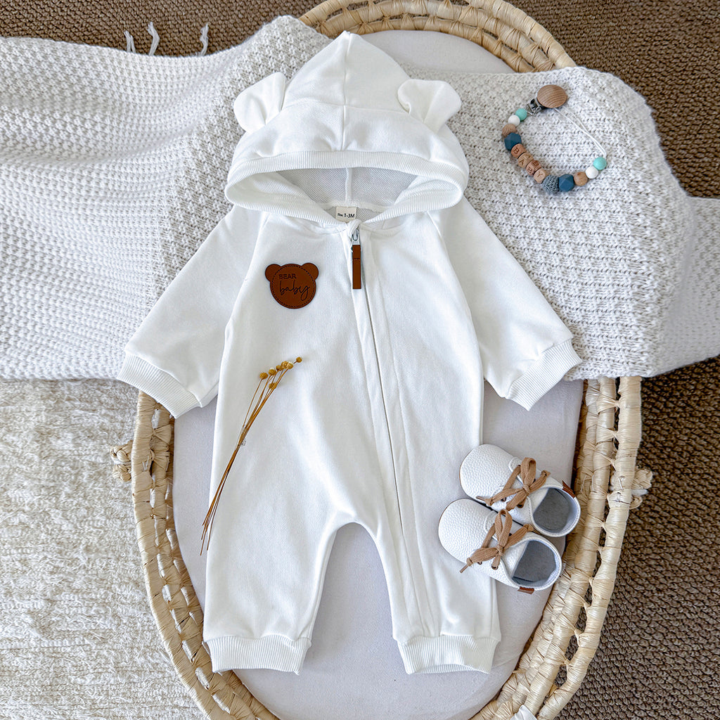 Baby Long Sleeve Cotton Blend Jumpsuit Spring Autumn Casual Romper 1-18 Months Old