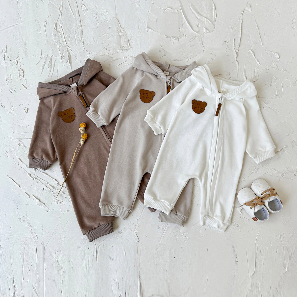 Baby Long Sleeve Cotton Blend Jumpsuit Spring Autumn Casual Romper 1-18 Months Old