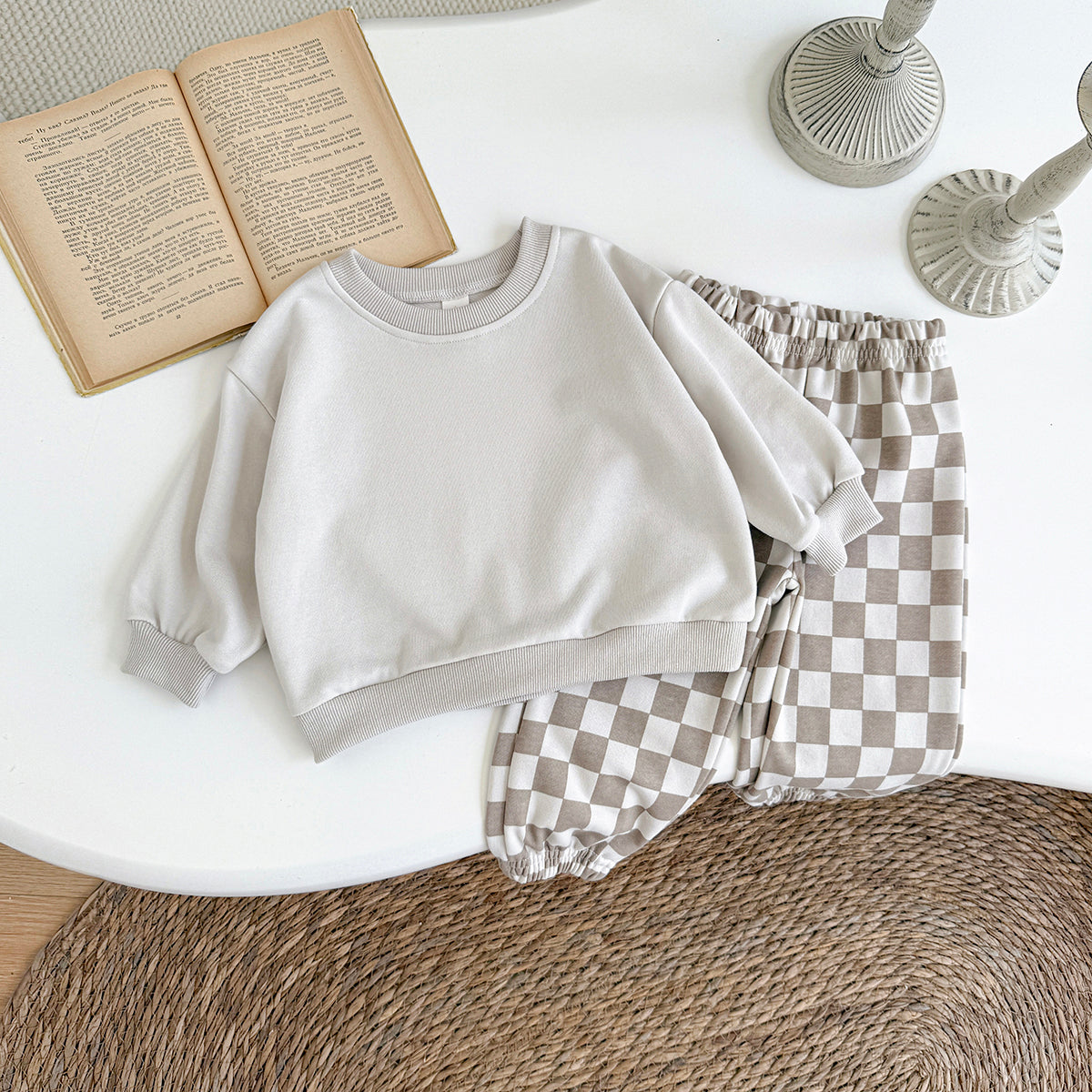 Baby Cookie Embroidered Long Sleeve Top and Pants Set Spring Autumn 6Months-3years