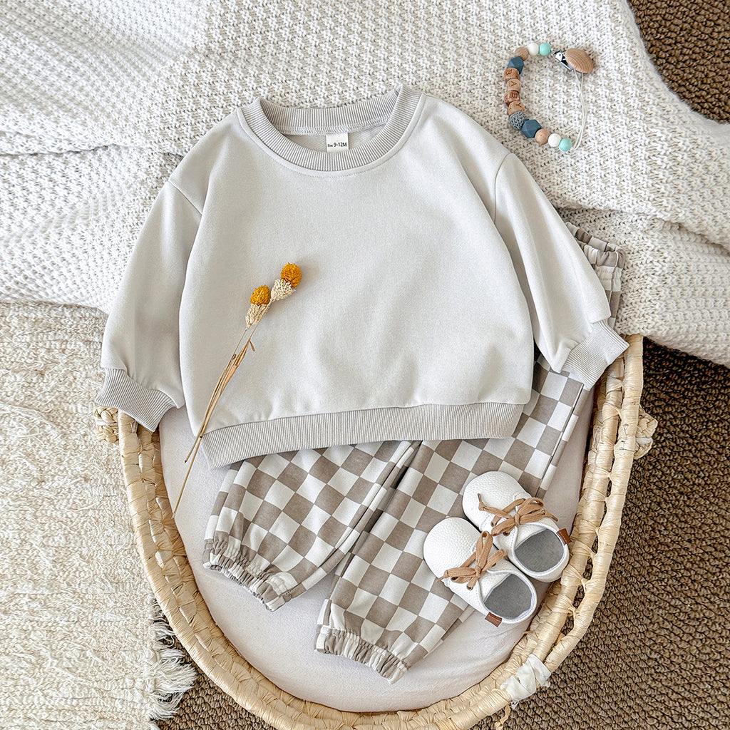 Baby Cookie Embroidered Long Sleeve Top and Pants Set Spring Autumn 6Months-3years