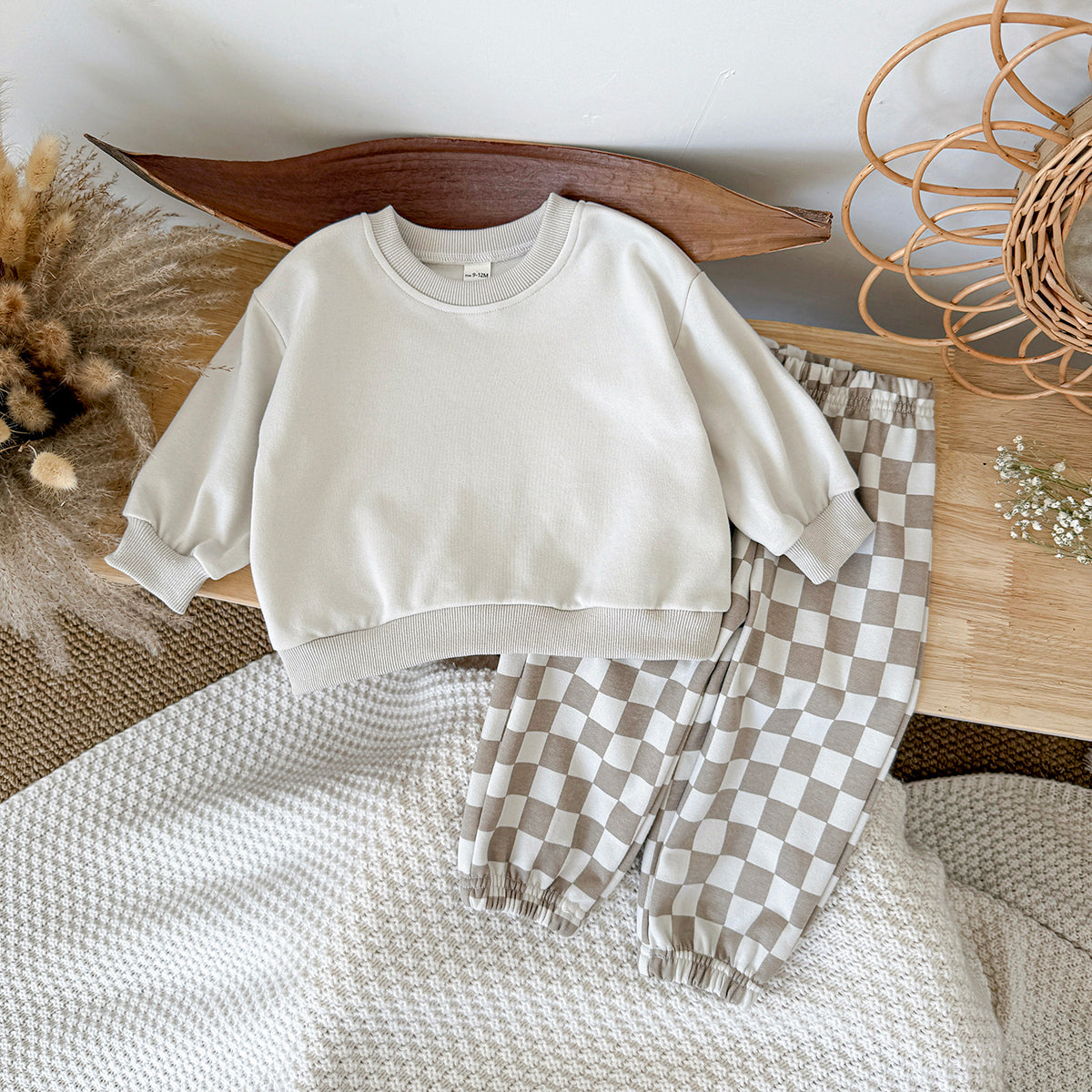 Baby Cookie Embroidered Long Sleeve Top and Pants Set Spring Autumn 6Months-3years