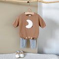 Baby Boys Orange Romper and Gray Pants Outfit Set 0-12Months