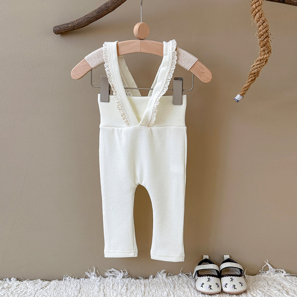 Baby Girls Suspender Leggings Pants 6Months-3Years
