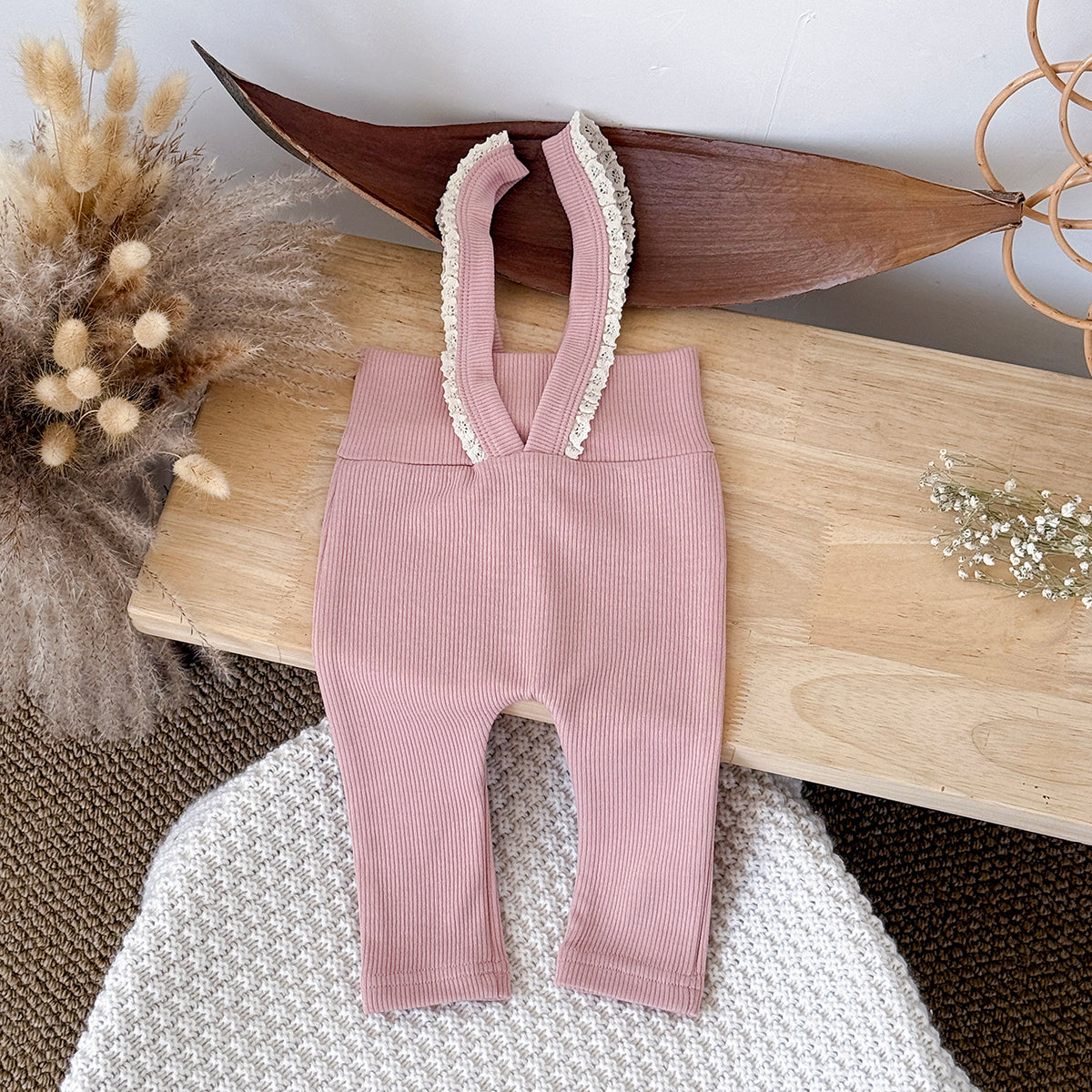 Baby Girls Suspender Leggings Pants 6Months-3Years