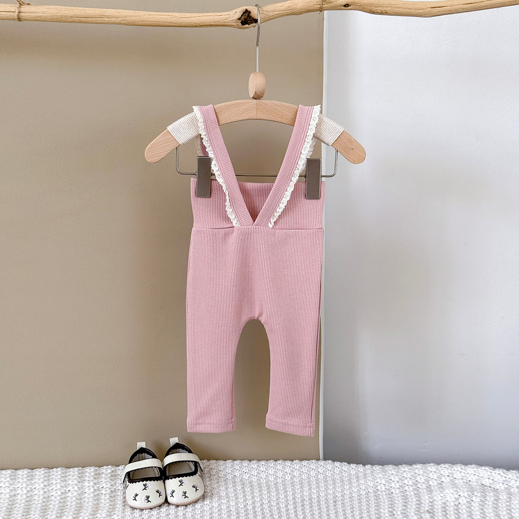 Baby Girls Suspender Leggings Pants 6Months-3Years