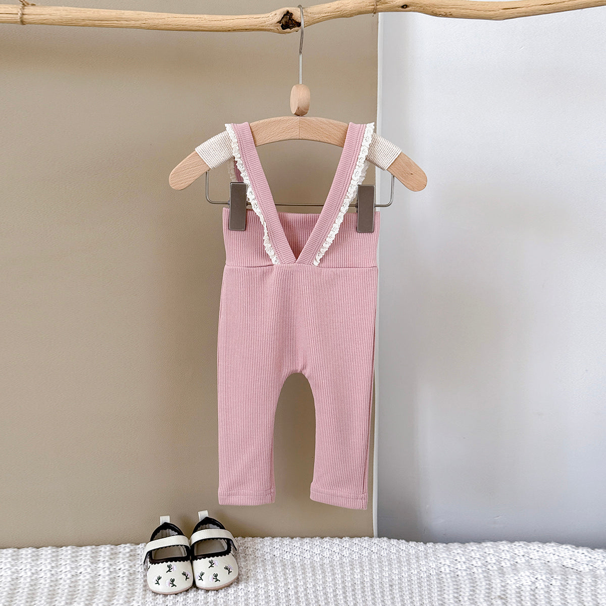 Baby Girls Suspender Leggings Pants 6Months-3Years