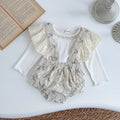 Baby Girls Floral Print Suspender Outfit Set 1-18Months