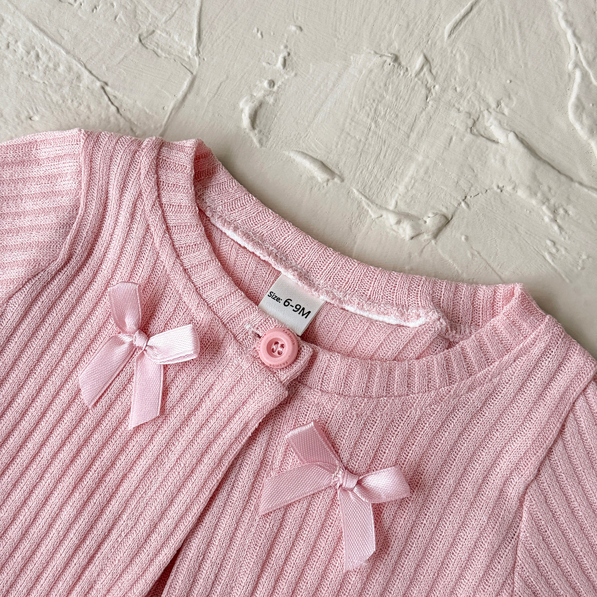 Baby Girls Rose Print Long Sleeve Dress Set 6Months-3Years