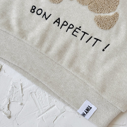 Baby Croissant Embroidered Top and Pants Outfit Set 6Months-3Years