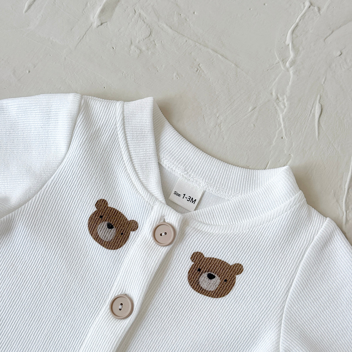 Baby Bear Print Long Sleeve Romper Jumpsuit 1-18Months