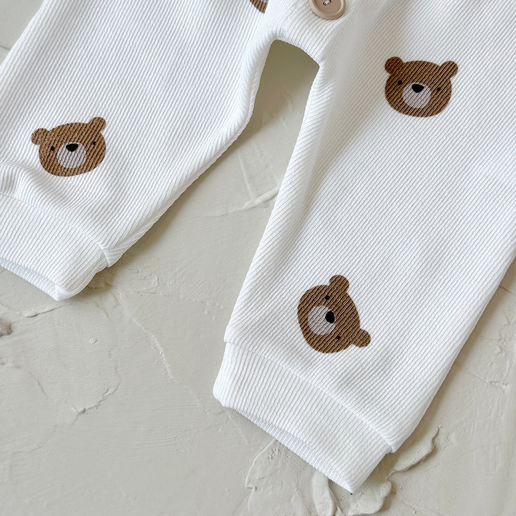 Baby Bear Print Long Sleeve Romper Jumpsuit 1-18Months