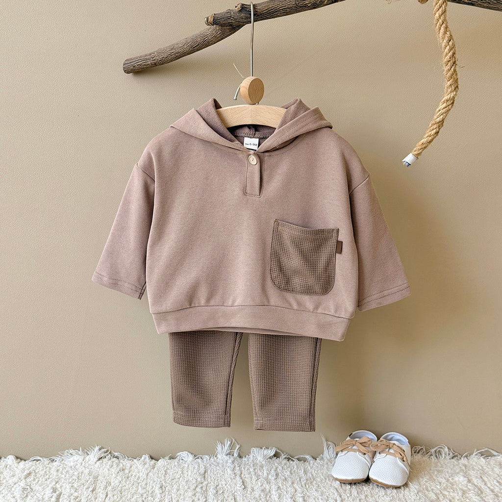 Baby Hooded Long Sleeve Top and Pants Outfit Set 6Months-3years