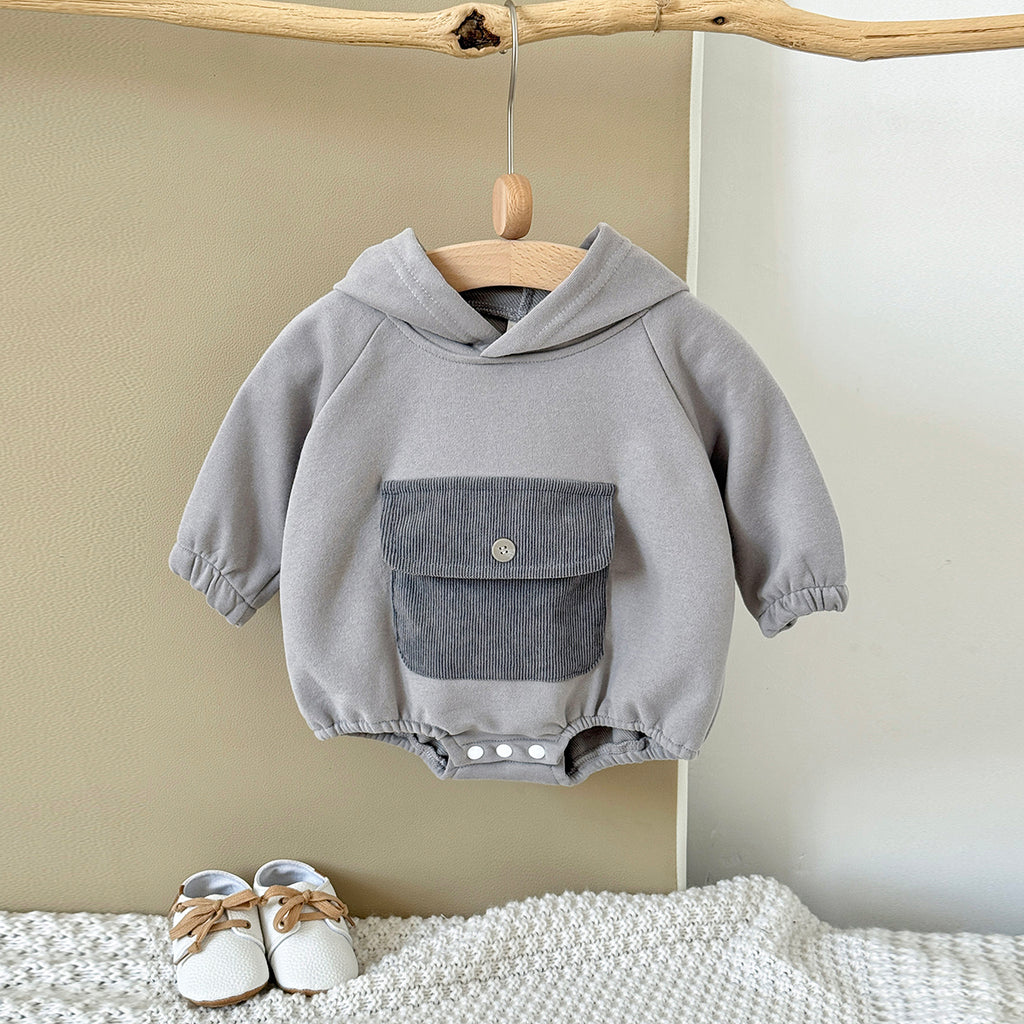 Baby Hooded Long Sleeve Cotton Blend Romper Spring Autumn 1-18 Months Old