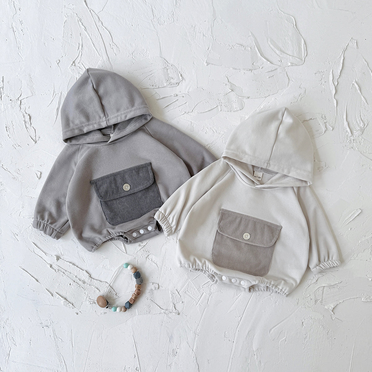 Baby Hooded Long Sleeve Cotton Blend Romper Spring Autumn 1-18 Months Old