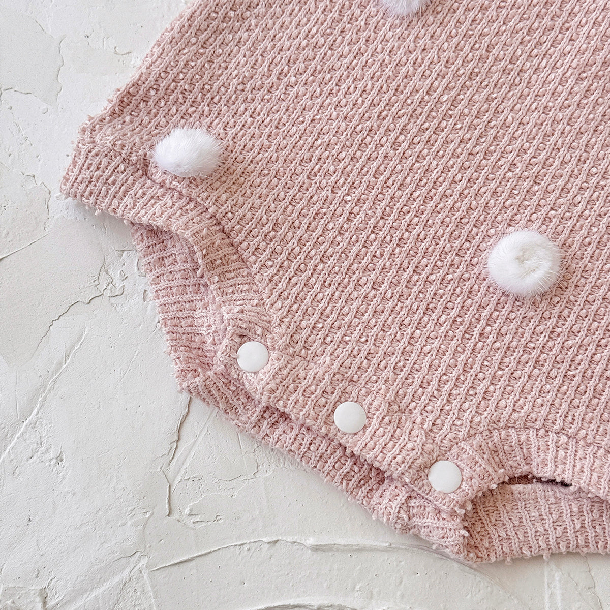 Baby Girls Pink Knit Suspender Romper 1-18Months