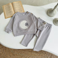 Baby Moon Embroidered Top and Pants Outfit Set 6Months-3Years