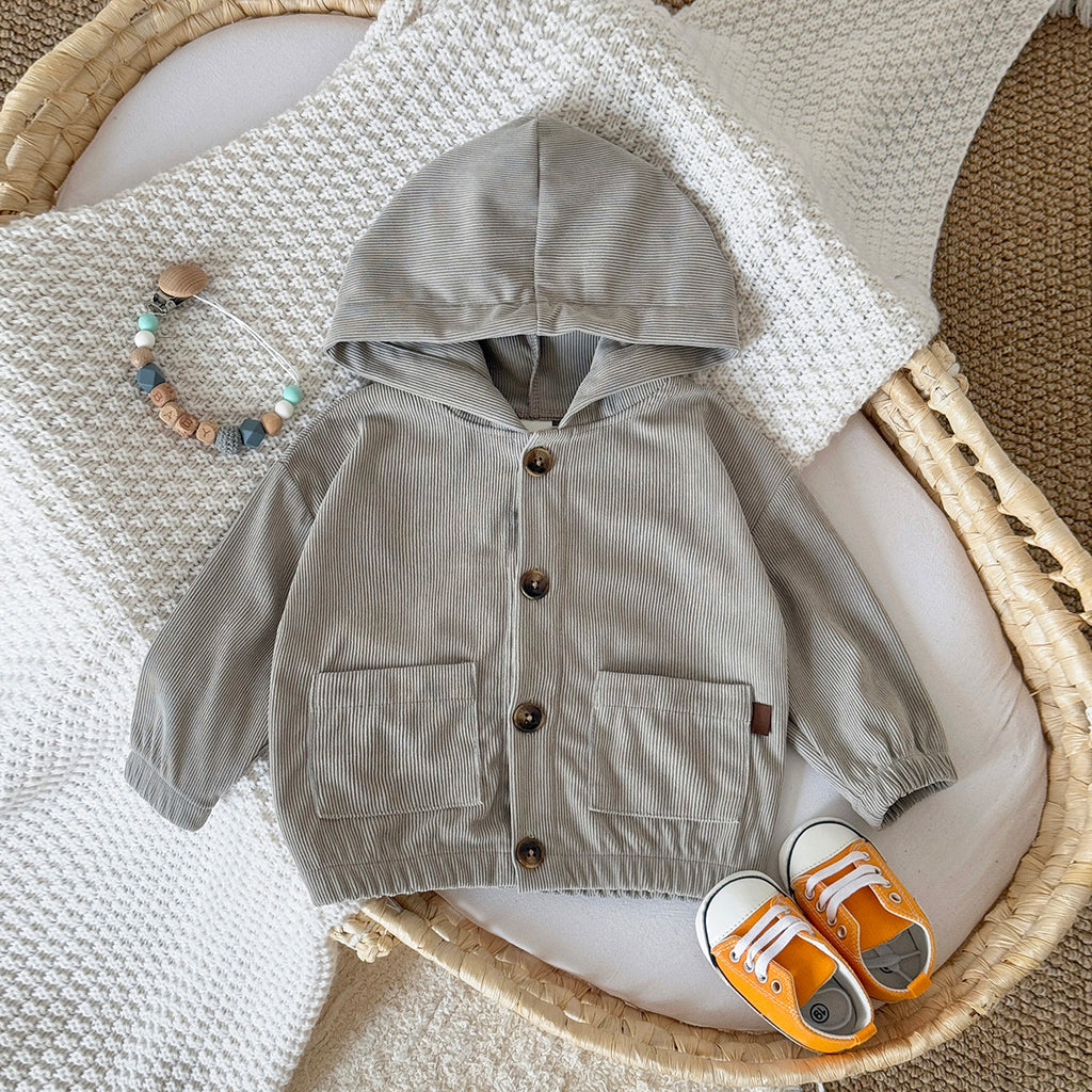 Baby Hooded Long Sleeve Jacket Warm Kids Outerwear 6Months-3Years
