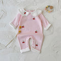 Baby Cherry Embroidered Long Sleeve Romper Jumpsuit 1-18Months