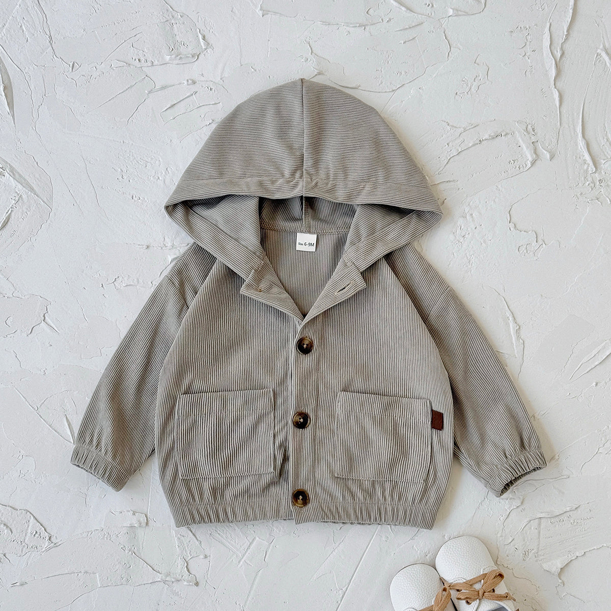 Baby Hooded Long Sleeve Jacket Warm Kids Outerwear 6Months-3Years