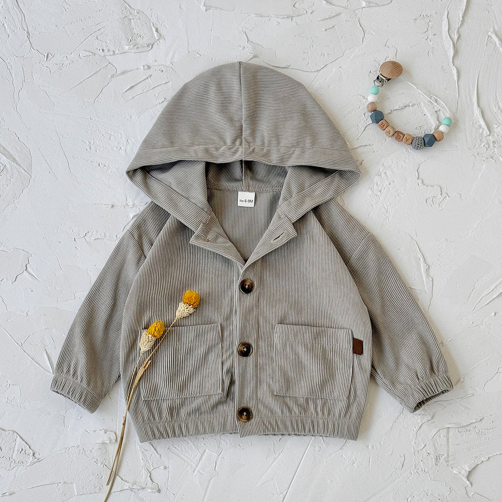 Baby Hooded Long Sleeve Jacket Warm Kids Outerwear 6Months-3Years