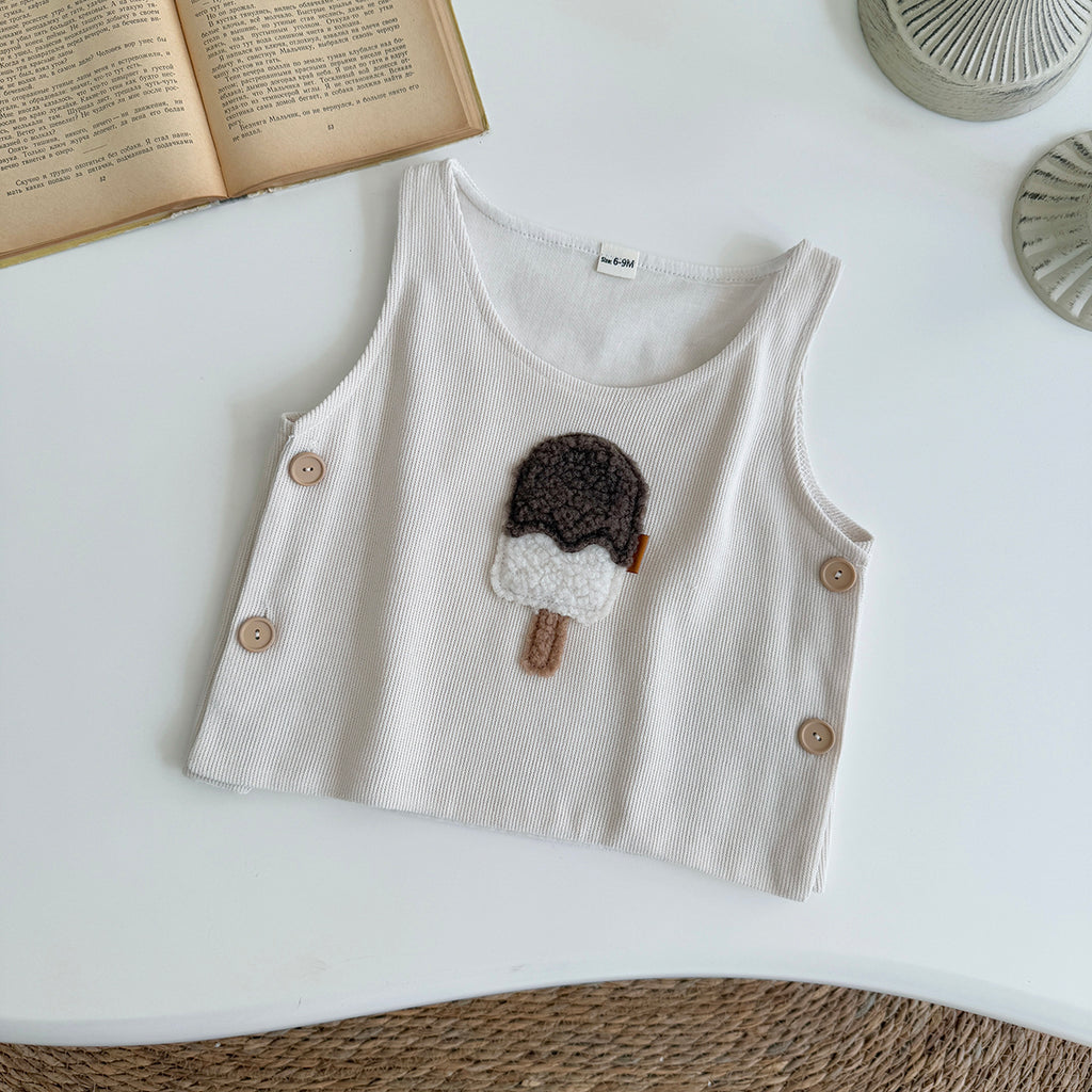 Baby Girl Embroidered Sleeveless Vest Casual Spring Autumn 6Months-3years