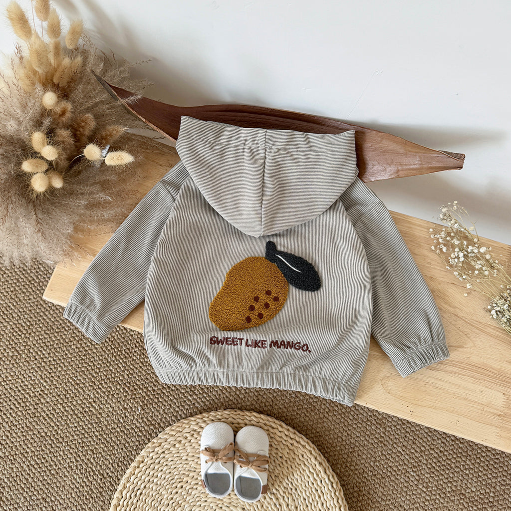 Baby Hooded Long Sleeve Jacket Warm Kids Outerwear 6Months-3Years